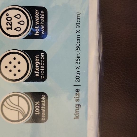 Allerease King Size 2 pk pillow protector white Breathable allergy protect New … - Picture 3 of 6